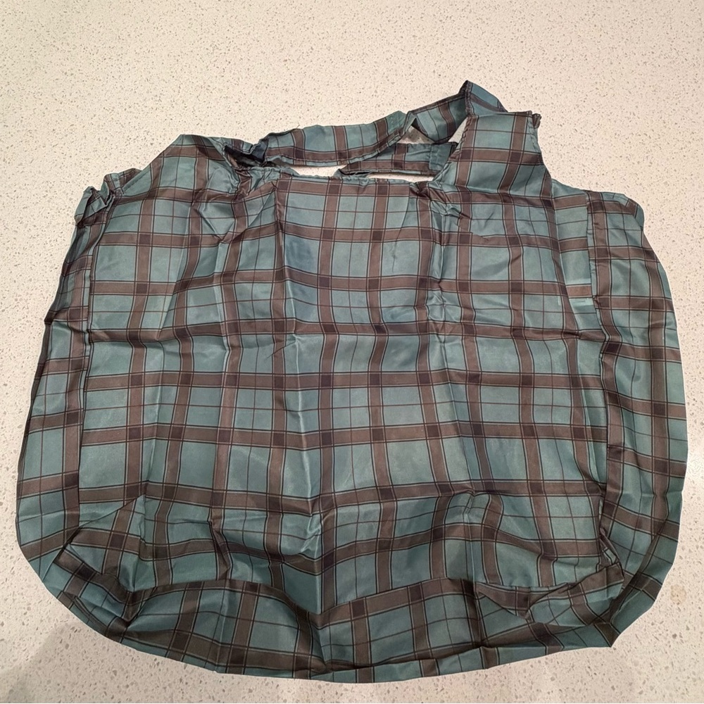 Monoprix Plaid Reusable Bag -rare - Picture 2 of 3